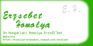 erzsebet homolya business card